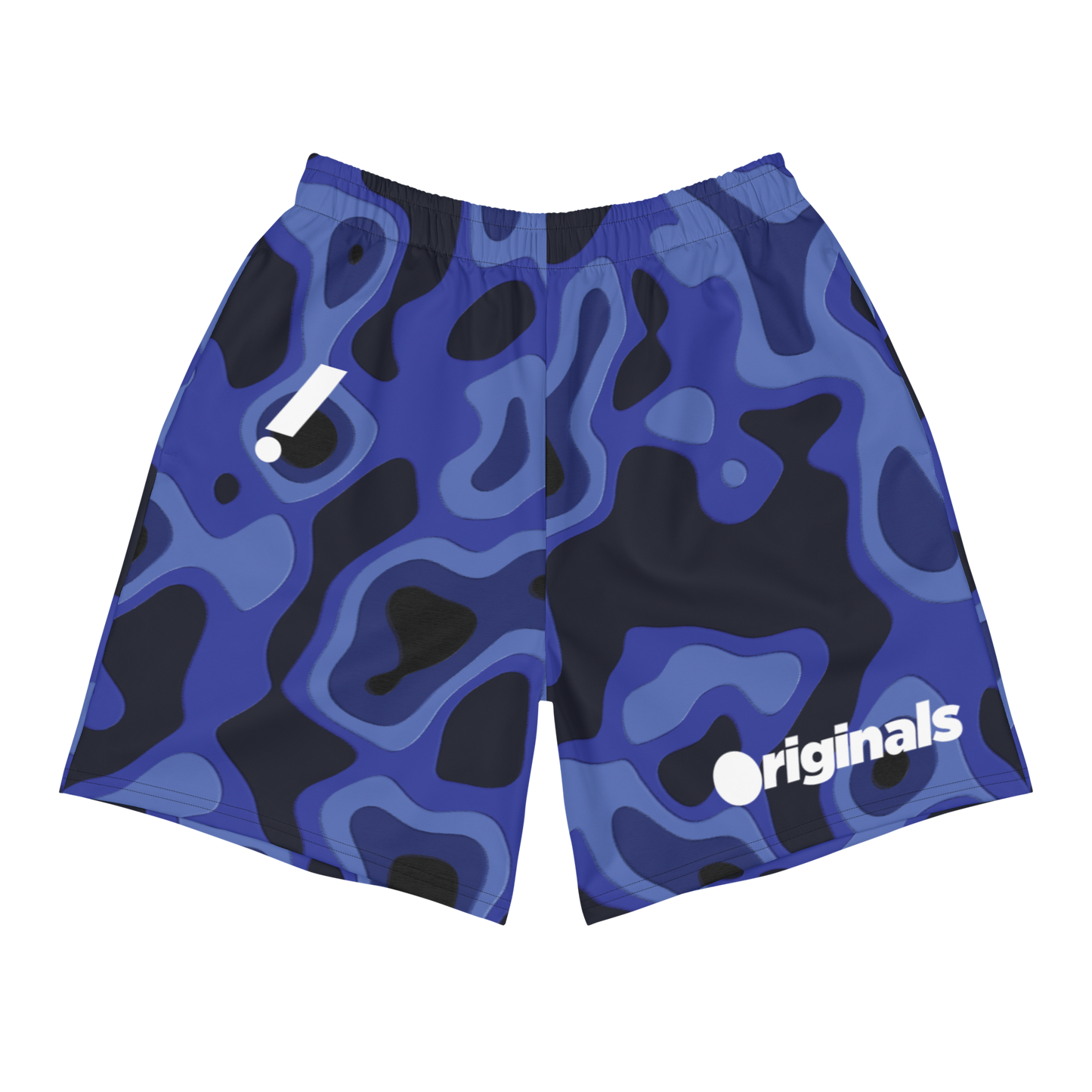 Mens Topographic Camouflage Athletic Shorts