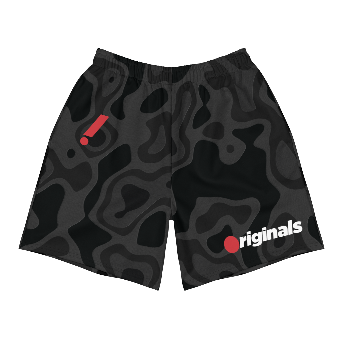 Mens Topographic Camouflage Athletic Shorts