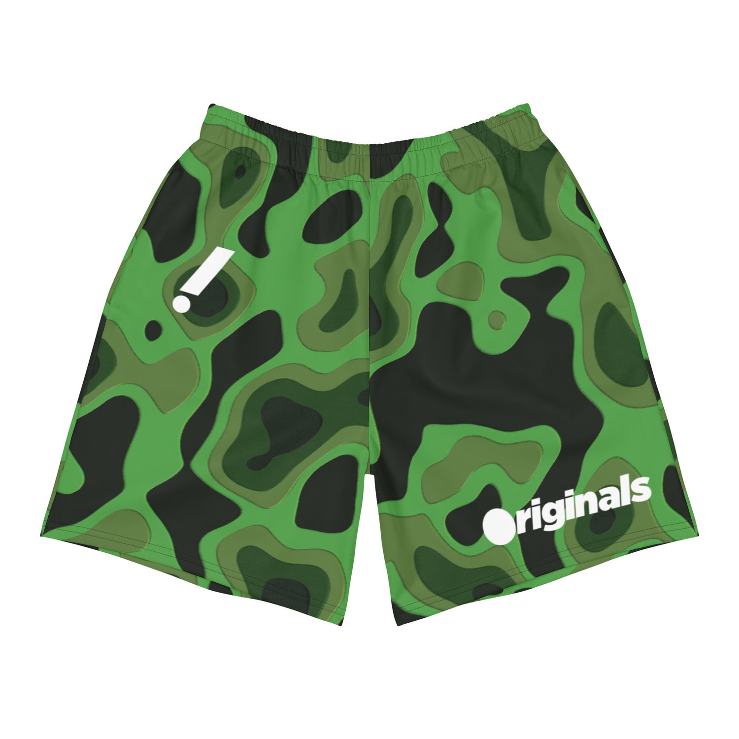Mens Topographic Camouflage Athletic Shorts