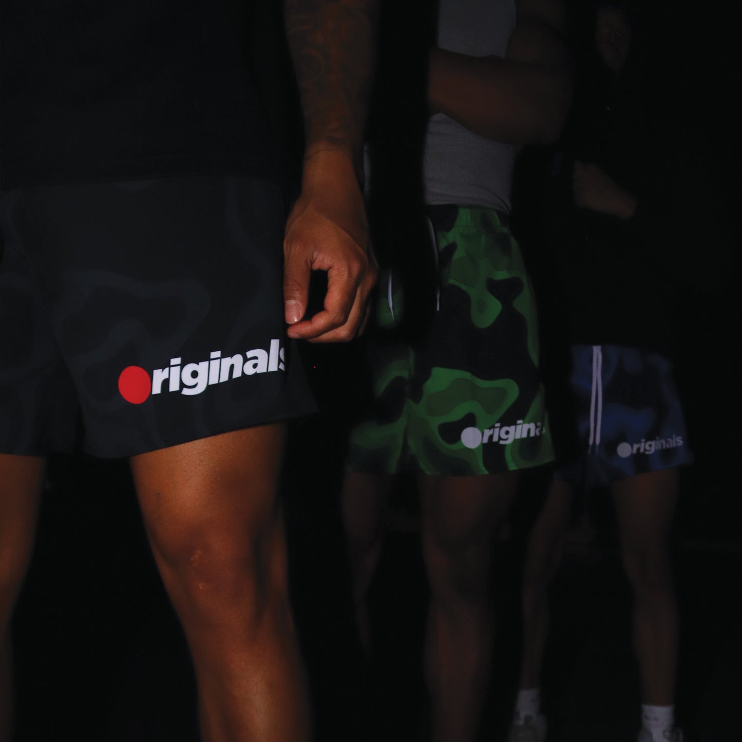 Mens Topographic Camouflage Athletic Shorts