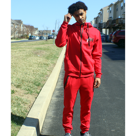 JAM Originals Mens Athletic Fleece Tech Suit Tracksuit 2 Piece Casual Running and Workout Set