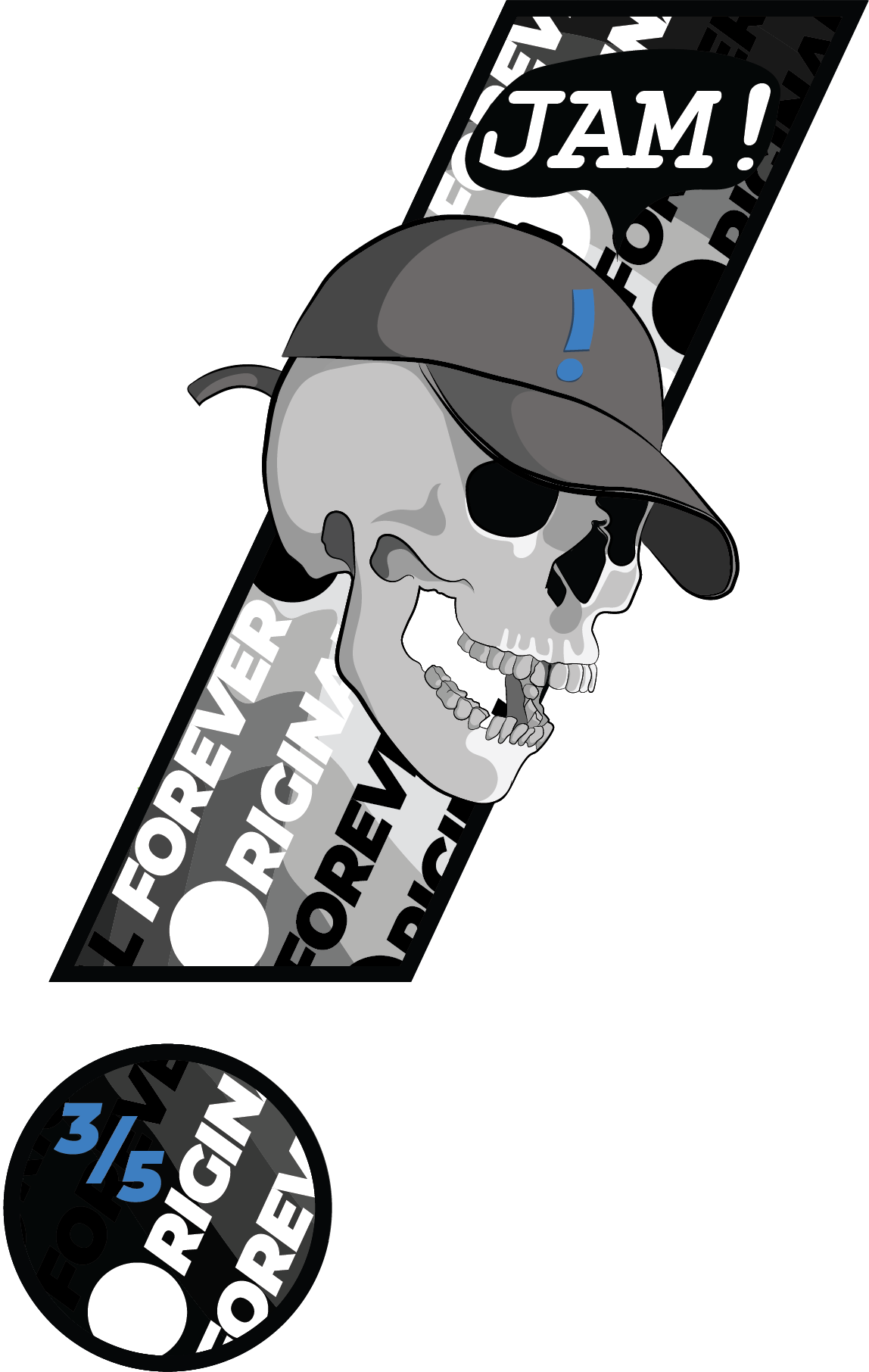 Original Forever - Skeleton Sticker